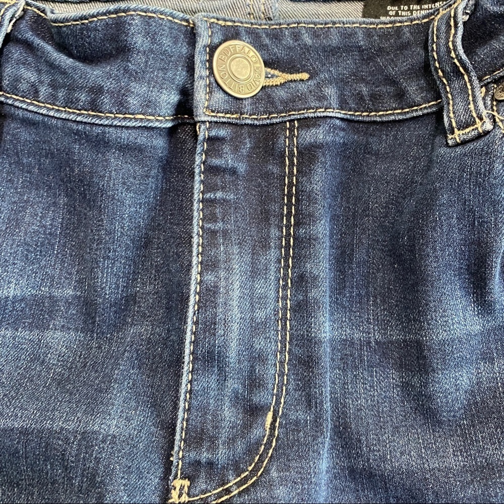 Buffalo David Bitton Misha Mid to Hi Rise Straight Leg Stretch 10x30 Dark Wash - Picture 4 of 11